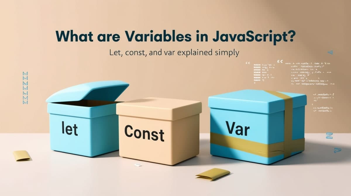 What Are Variables in JavaScript? let, const, and var Explained Simply